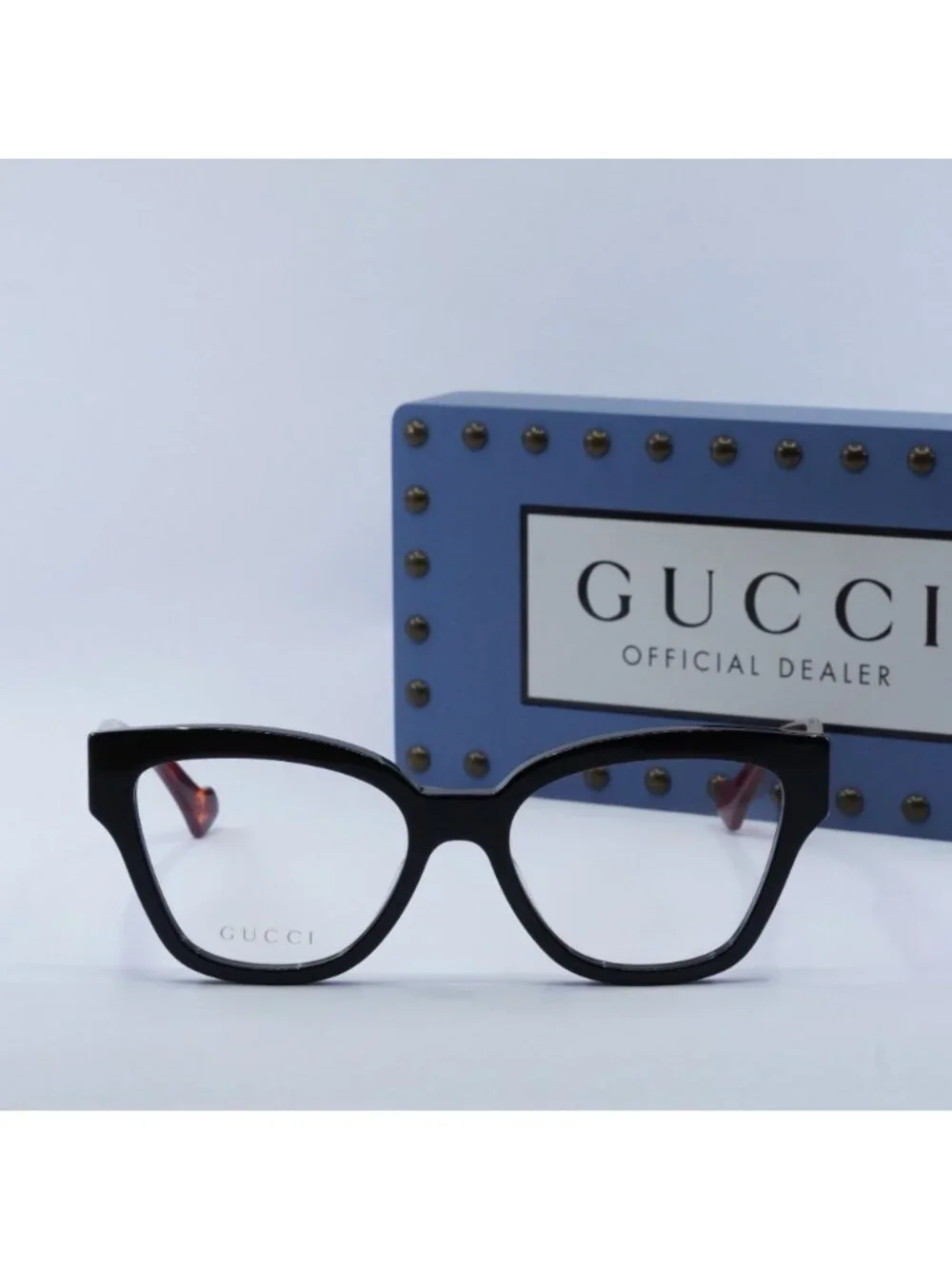 Gucci GG1424O 007 Cat Eye Eyeglasses 54mm - Black / Havana